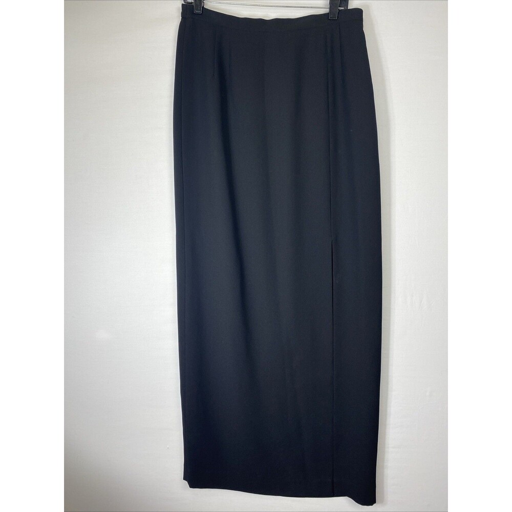 Adrianna Papell Evening Essentials Skirt Size 12 Long Black Maxi Skirt Lined